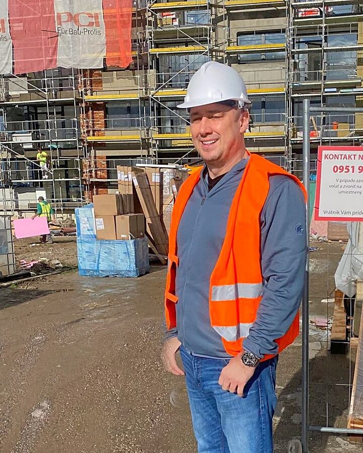 Rostislav Melichárek na stavbe developerského projektu